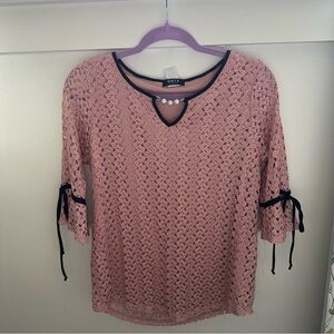 Pink Lace Women's Top